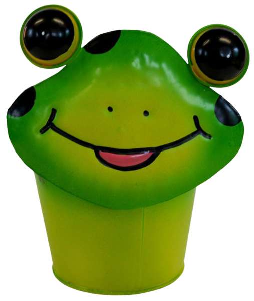 Lustiger Blumentopf Frosch - Gartendekoration